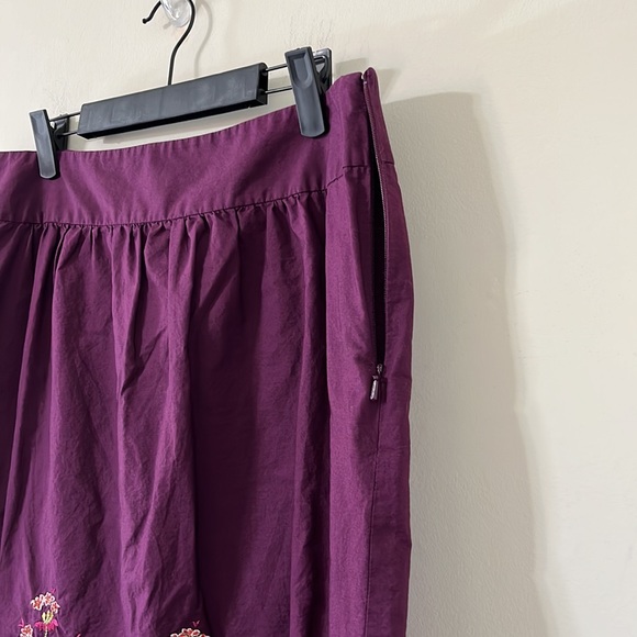 Talbots Purple Beaded Embroidered Pencil Skirt Size 14 - Picture 6 of 7